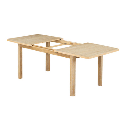 expandable 84 inch dining table set with 24 inch detachable leaves