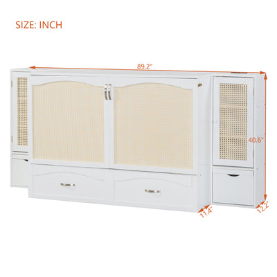 Large Murphy bed wall mounted bed with drawers