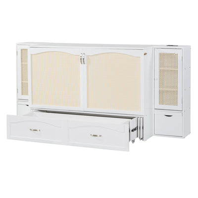 Large Murphy bed wall mounted bed with drawers