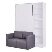 Twin Size Murphy Bed Wall Bed with Sofa,with Shelves