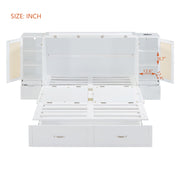 Large Murphy bed wall mounted bed with drawers