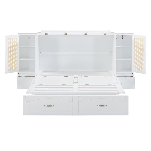 Large Murphy bed wall mounted bed with drawers