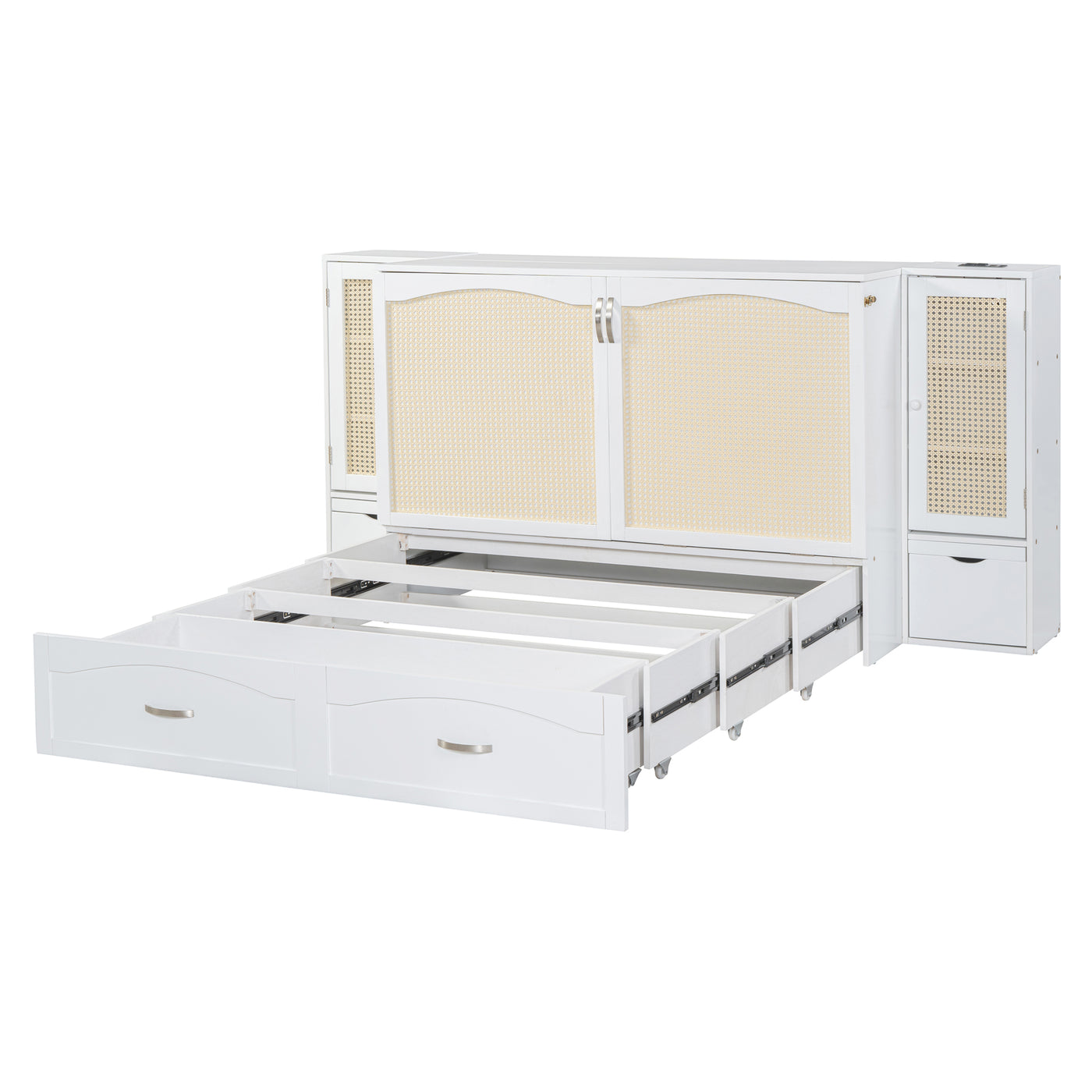Large Murphy bed wall mounted bed with drawers