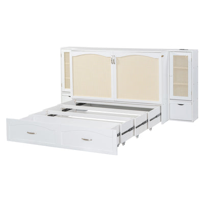 Large Murphy bed wall mounted bed with drawers