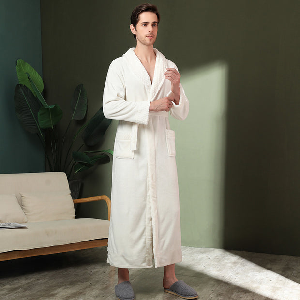 Women's double-sided thick couple bathrobe