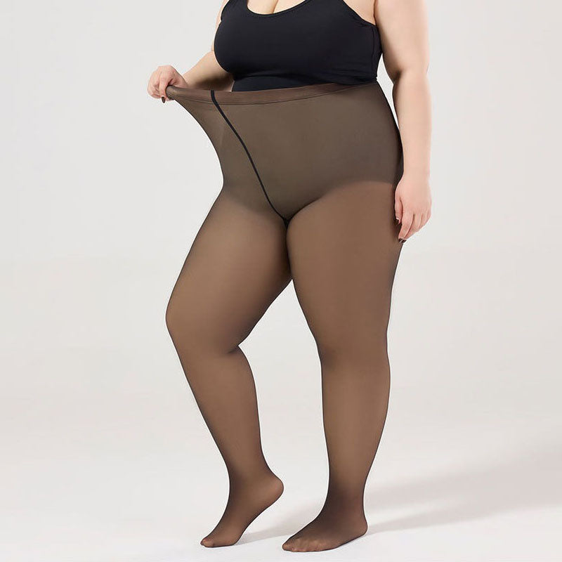 Oversized Black Silk Leg Artifact Black Transparent