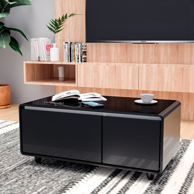 Modern Smart Coffee Table with Built-in Fridge