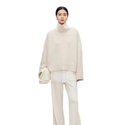 High neck cashmere sweater for women