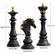 Chess resin ornaments wine cabinets kings queens