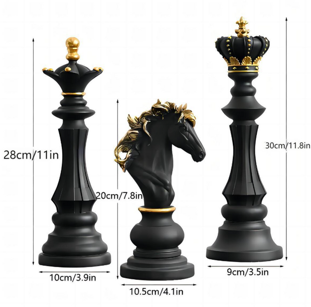 Chess resin ornaments wine cabinets kings queens