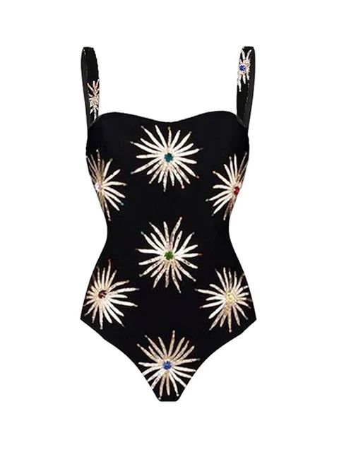 French retro jumpsuit for women's vacation suit dress