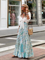 New Leisure Vacation Big Swing Long Skirt