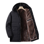 Coat men's winter new style with added velvet