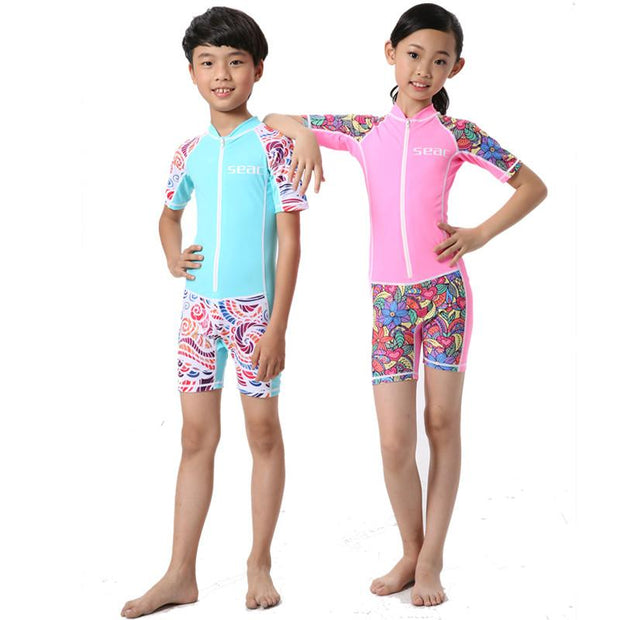 Kid Short-Sleeved 0.5mm Lycra Surf Clothing