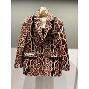 Explosive leopard print fashion genuine leather sheepskin
