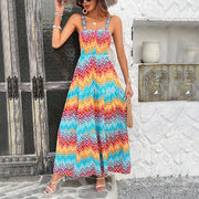 Vacation casual camisole dress with a large swing