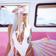 Sexy Deep V One Piece Swimsuit Monokini Bundle