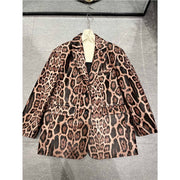 Explosive leopard print fashion genuine leather sheepskin
