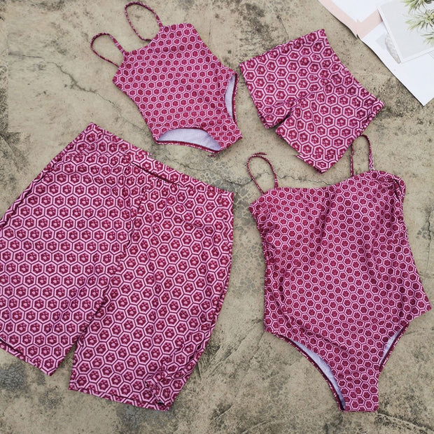 Family Swimwear Beach Match Swimsuit