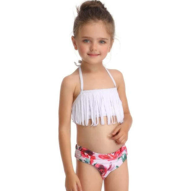 Mother And Daughter Swimsuit Family Look Mommy and Me Clothes Bikini Tassel Mom Daughter Swimwear Family Matching Clothes