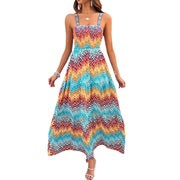 Vacation casual camisole dress with a large swing