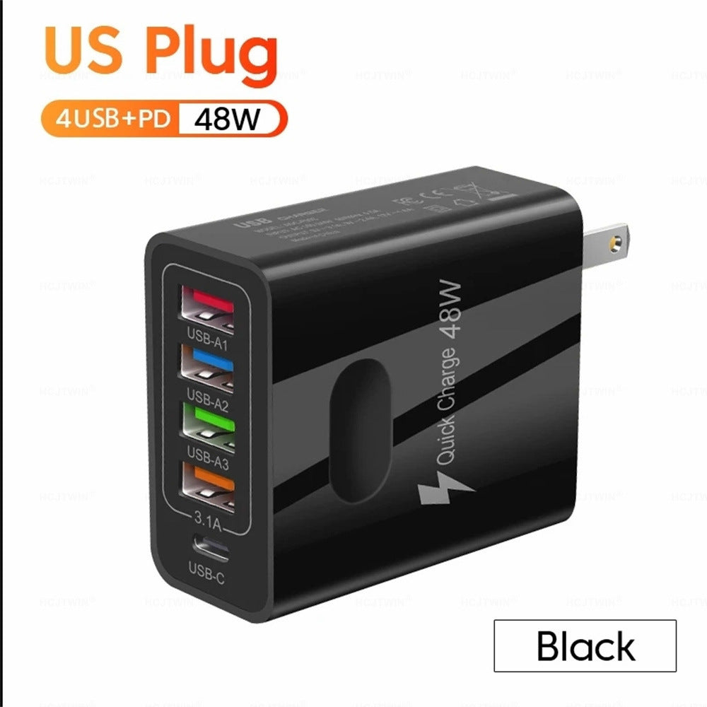five in one charger, 48W multi interface charger