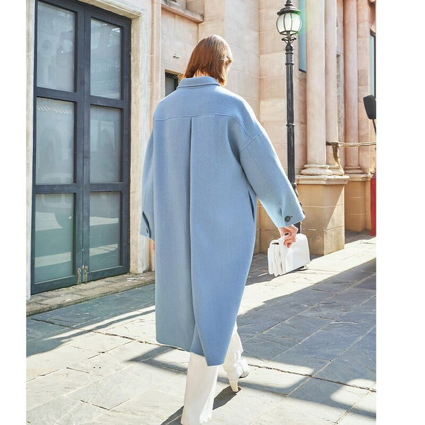 winter  wool double woolen coat women