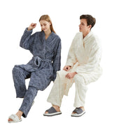 Long couple pajamas in European and American