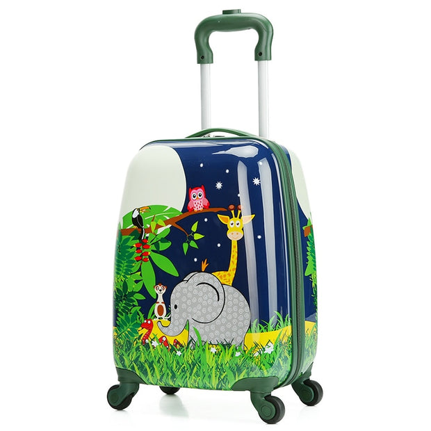 Letrend Cartoon Cute Animal Kids Rolling Luggage Set