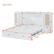 Large Murphy bed wall mounted bed with drawers