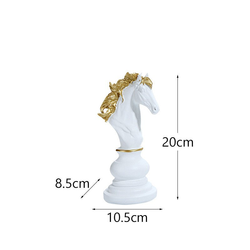 Chess resin ornaments wine cabinets kings queens