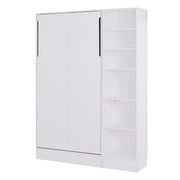 Twin Size Murphy Bed Wall Bed with Sofa,with Shelves