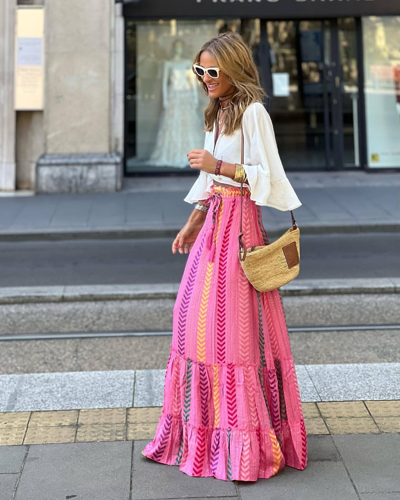 New Leisure Vacation Big Swing Long Skirt