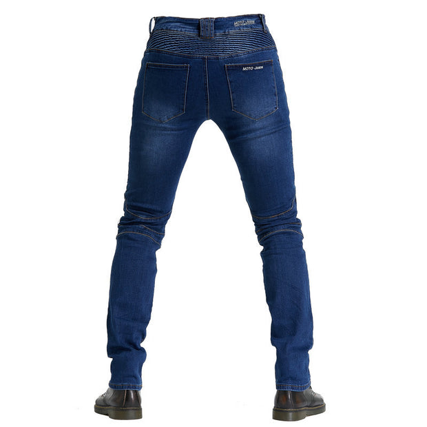 Motorcycle racing rider straight jeans