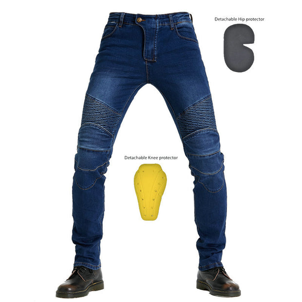 Motorcycle racing rider straight jeans