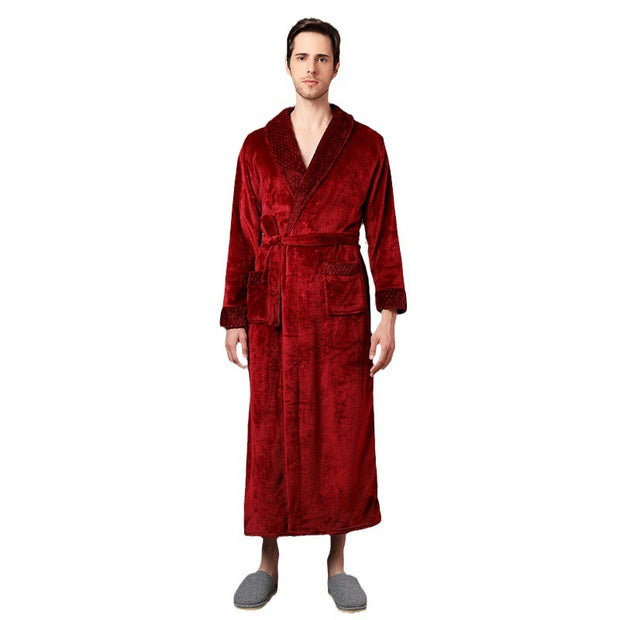 Women's double-sided thick couple bathrobe
