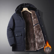 Coat men's winter new style with added velvet