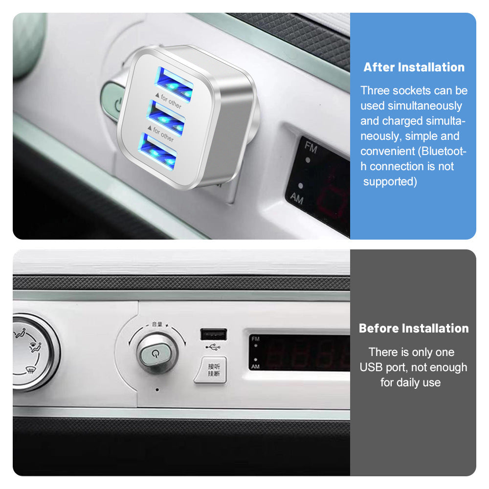Luminous 3 USB mobile phone charging head