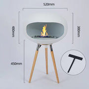 Tall fireplace real stove outdoor interior decoration
