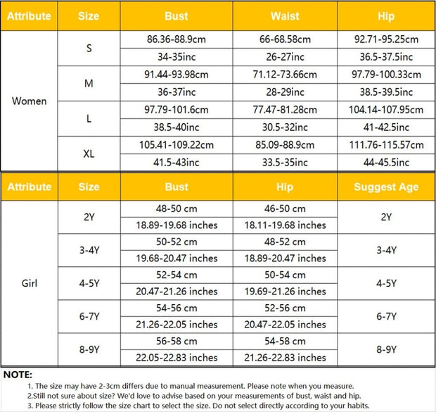 Family Swimwear Beach Match Swimsuit