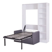Twin Size Murphy Bed Wall Bed with Sofa,with Shelves