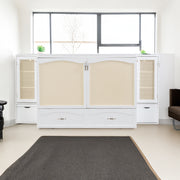 Large Murphy bed wall mounted bed with drawers