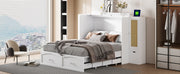 Large Murphy bed wall mounted bed with drawers
