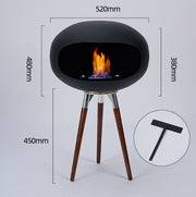 Tall fireplace real stove outdoor interior decoration