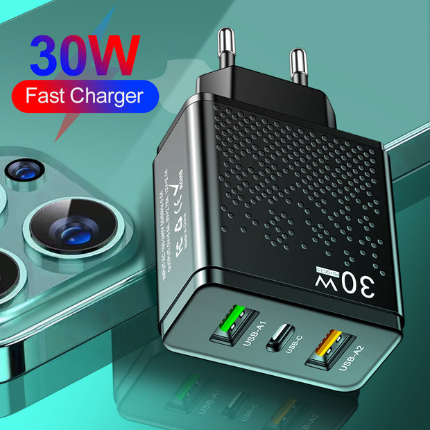mobile phone charger with multiple ports,