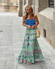 New Leisure Vacation Big Swing Long Skirt