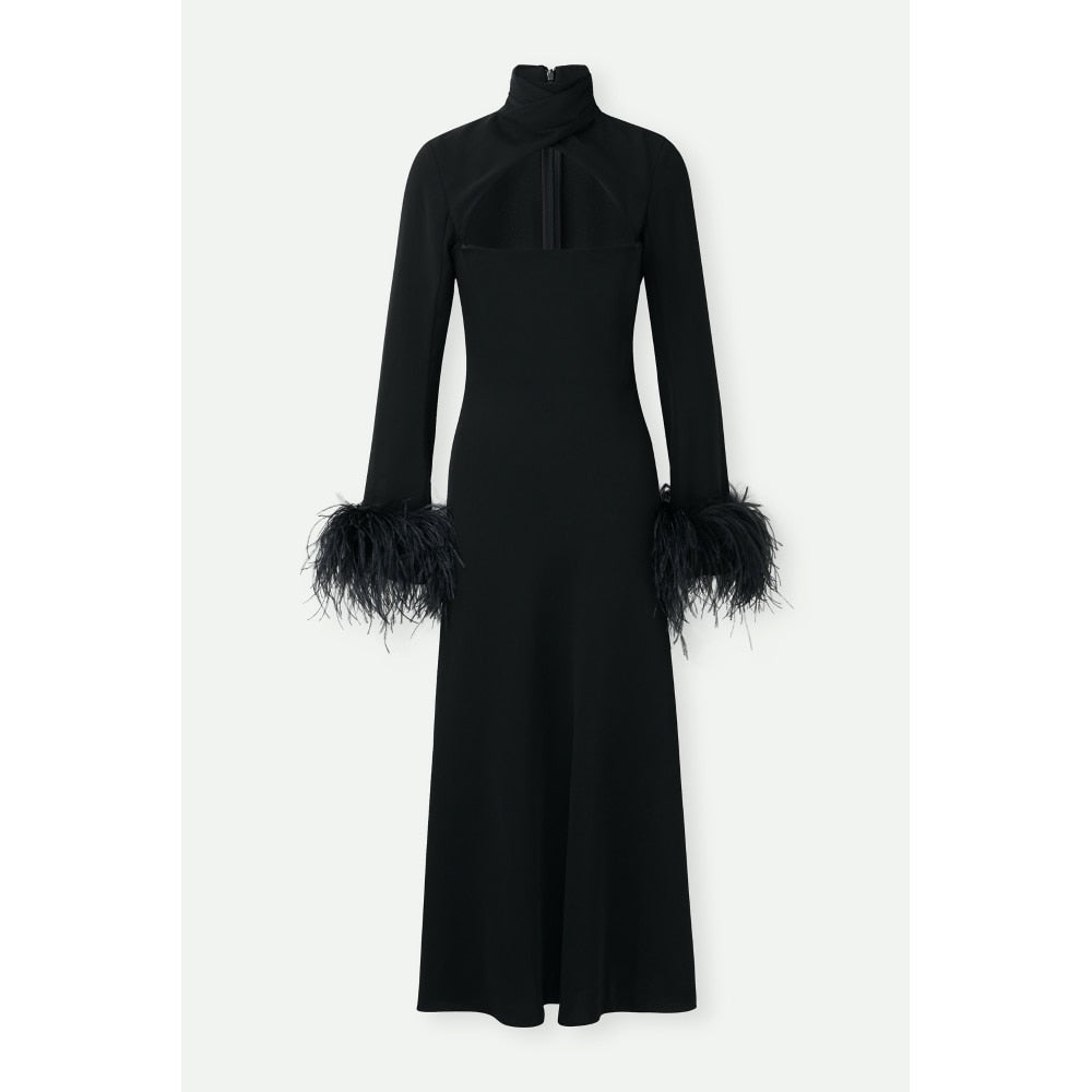 Customized  Women Black Ostrich Feather