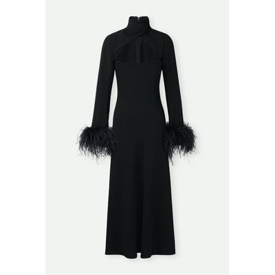 Customized  Women Black Ostrich Feather