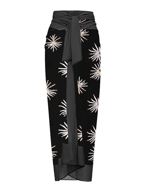 French retro jumpsuit for women's vacation suit dress