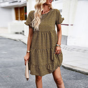 Leisure vacation printed dress with spring/summer temperament
